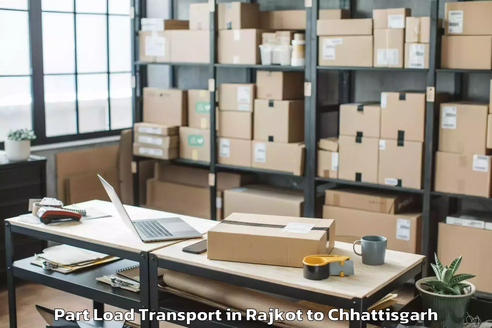 Efficient Rajkot to Ambagarh Chowki Part Load Transport